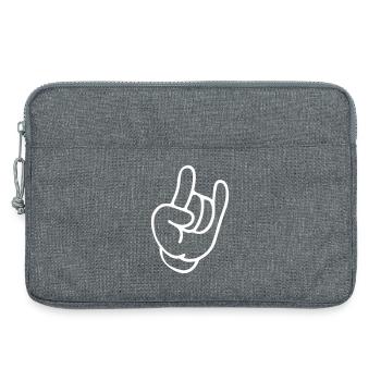 Rockhand Silhouette Motif - Sacoche pour ordinateur portable 13 pouces - gris chiné - Devant
