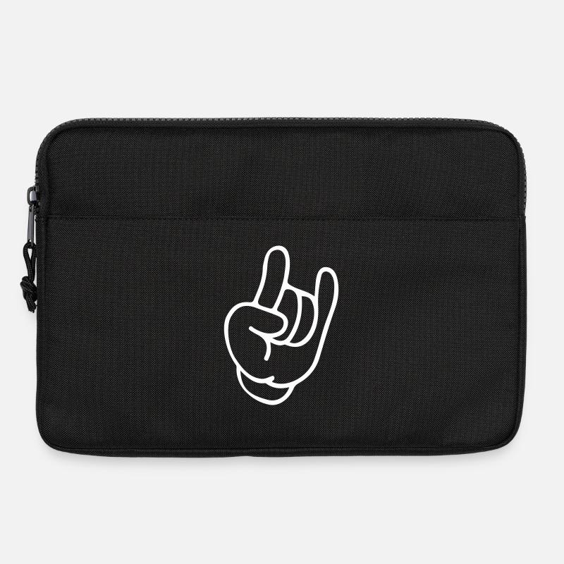 Rockhand Silhouette Motiv - Laptoptasche 13" - Schwarz