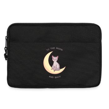 Cat on Moon To The Moon And Back - Laptop bag 13" - black - Front