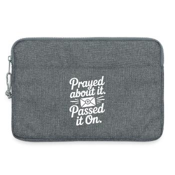 Prayed About It Passed It On Gebet - Laptoptasche 13" - Grau meliert - Vorne