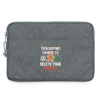 Tech Support Cookie Saying - Laptop bag 13" - heather grey - Front