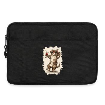 Chat de fête :) - Sacoche pour ordinateur portable 13 pouces - noir - Devant
