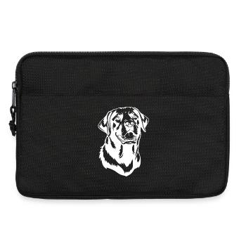 Hund Hundekopf T-shirt Geschenk - Laptoptasche 13" - Schwarz - Vorne