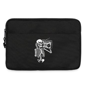 Skelett Ghettoblaster Retro Groove - Laptoptasche 13" - Schwarz - Vorne