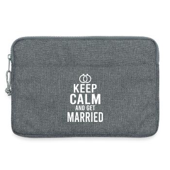 Hochzeit Hochzeitstag Jahrestag Wedding Sprüche - Laptoptasche 13" - Grau meliert - Vorne