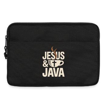 Jesus and coffee for Christians - Laptop bag 13" - black - Front
