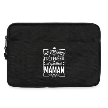 Meine Lieblingsmenschen nennen mich Mama - Laptoptasche 13" - Schwarz - Vorne