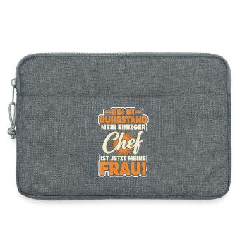 Mein Einziger Chef Meine Frau Rentner Rente Lustig - Laptop bag 13" - heather grey - Front