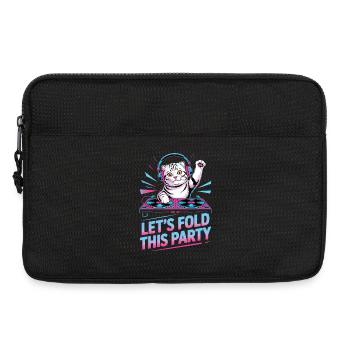 DJ Humor Tier Schottisch Fold Chat - Laptoptasche 13" - Schwarz - Vorne