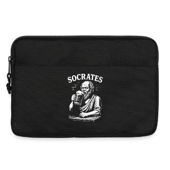 Sokrates Bier Porträt - Laptoptasche 13" - Schwarz - Vorne