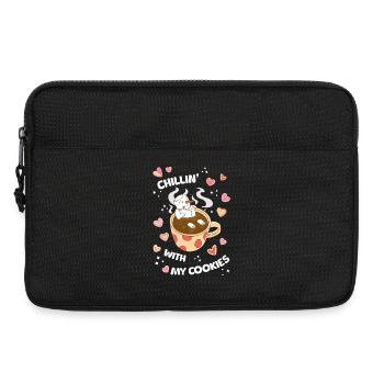 Chillin'with my Cookies - Christmas with family - Laptop bag 13" - black - Front