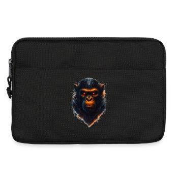 Singe cyberpunk - Sacoche pour ordinateur portable 13 pouces - noir - Devant