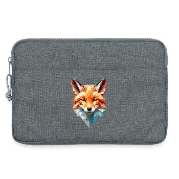 Geometrischer Fuchskopf - Laptoptasche 13" - Grau meliert - Vorne