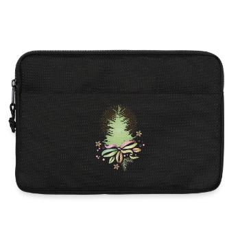 Delicate Christmas tree with colorful ribbon - Laptop bag 13" - black - Front