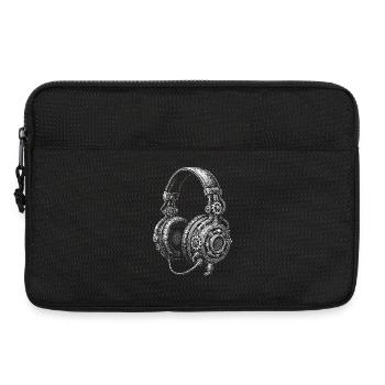 Casque Steampunk Croquis - Sacoche pour ordinateur portable 13 pouces - noir - Devant