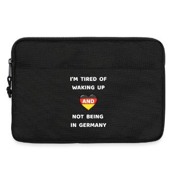 I’m Tired of Waking Up and Not Being in Germany - Laptop bag 13" - black - Front