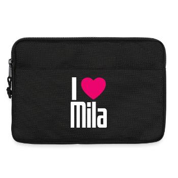 I Love Mila Pinkes Herz Ich liebe Mila - Laptoptasche 13" - Schwarz - Vorne