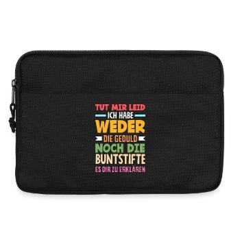 Neither patience nor crayons – sarcasm - Laptop bag 13" - black - Front