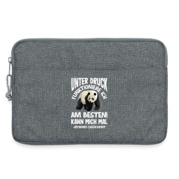 I function best under pressure - Laptop bag 13" - heather grey - Front
