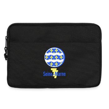 Logo seine et marne 77 - Sacoche pour ordinateur portable 13 pouces - noir - Devant