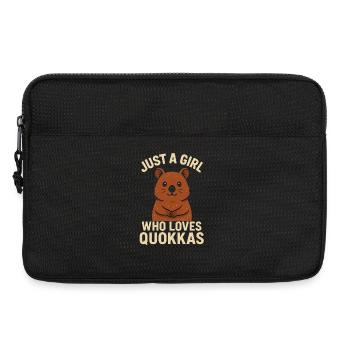 Juste une fille qui aime les quokkas - Sacoche pour ordinateur portable 13 pouces - noir - Devant