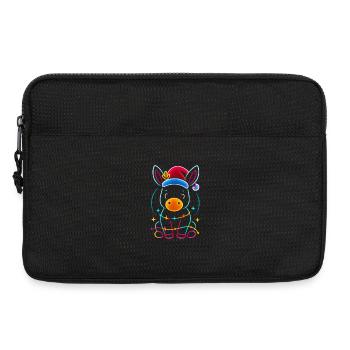 Donkey Elf Noël Drôle Cadeau - Sacoche pour ordinateur portable 13 pouces - noir - Devant