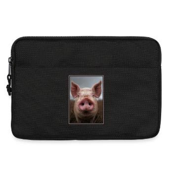 Schweine Schwein - Laptoptasche 13" - Schwarz - Vorne