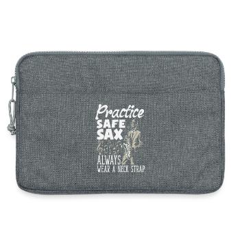 Saxofon - Laptoptasche 13" - Grau meliert - Vorne