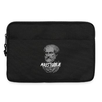 Aristotle Silhouette Portrait - Laptop bag 13" - black - Front