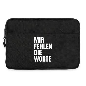 Je suis à court de mots - Sacoche pour ordinateur portable 13 pouces - noir - Devant