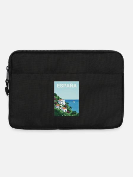 Spanische Küstenidylle - Laptoptasche 13" - Schwarz