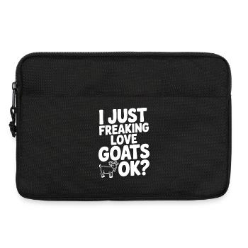 I Just Freaking Love Goats Ok? - Laptop bag 13" - black - Front