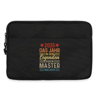 2026 Das Jahr in dem Legenden ihren Master machen - Laptoptasche 13" - Schwarz - Vorne