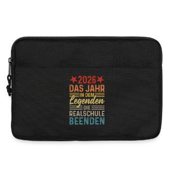 2026 Jahr in dem Legenden die Realschule beenden - Laptoptasche 13" - Schwarz - Vorne