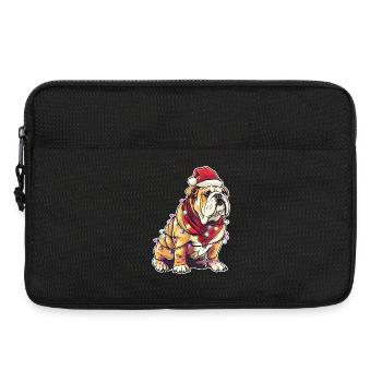 Bouledogue anglais de Noël - Sacoche pour ordinateur portable 13 pouces - noir - Devant