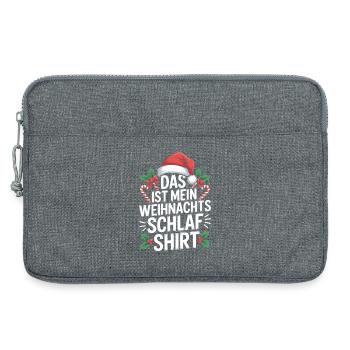 Das Ist Mein Weihnachtsschlafshirt - Laptoptasche 13" - Grau meliert - Vorne
