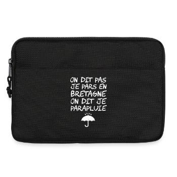 ICH GEHE NICHT NACH BRETAGNE, ICH BIN EIN REGENSCHIRM! - Laptoptasche 13" - Schwarz - Vorne