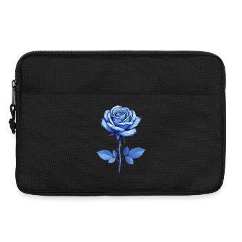 Geometric Blue Rose - Laptop bag 13" - black - Front