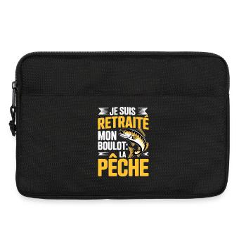 Ich bin im Ruhestand, mein Job, Angeln, Humor - Laptoptasche 13" - Schwarz - Vorne