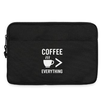 Le café, c’est tout - Sacoche pour ordinateur portable 13 pouces - noir - Devant