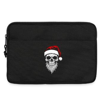 Schädel Santa Weihnachts - Skull - Laptoptasche 13" - Schwarz - Vorne
