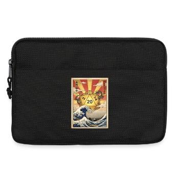 Natürliche 20 D20 Drache Welle Japan Fantasy - Laptoptasche 13" - Schwarz - Vorne
