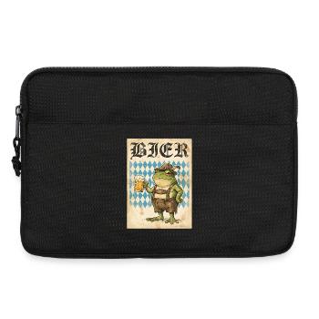 Bier Frosch In Lederhose Spaß - Laptoptasche 13" - Schwarz - Vorne
