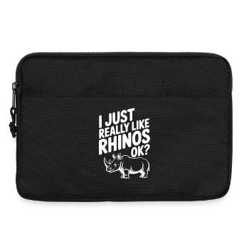 I Just Really Like Rhinos Ok? - Laptop bag 13" - black - Front