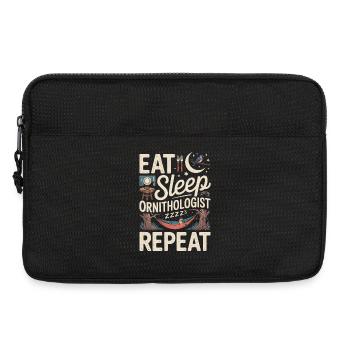 Eat sleep ornithologist repeat - Laptop bag 13" - black - Front
