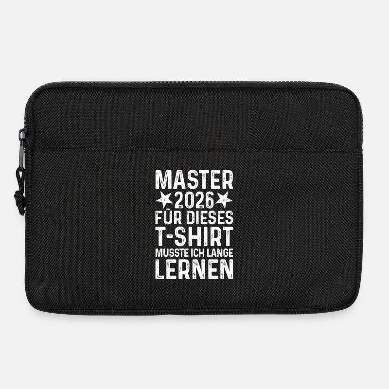 Master 2026 T-Shirt Spruch lange lernen Abschluss - Laptoptasche 13" - Schwarz
