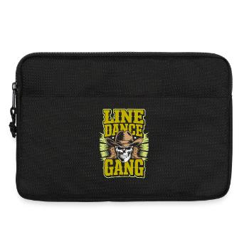 Line Dance Gang Skull Cowboy - Laptop bag 13" - black - Front