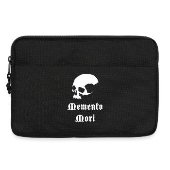 Schädel Memento Mori Gothic Druck - Laptoptasche 13" - Schwarz - Vorne