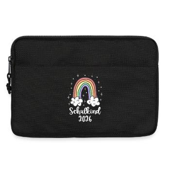 School Child 2026 School Enrollment Girl Rainbow - Laptop bag 13" - black - Front