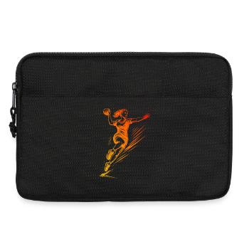 Kurz und klar Handball fuer Frauen - Laptoptasche 13" - Schwarz - Vorne